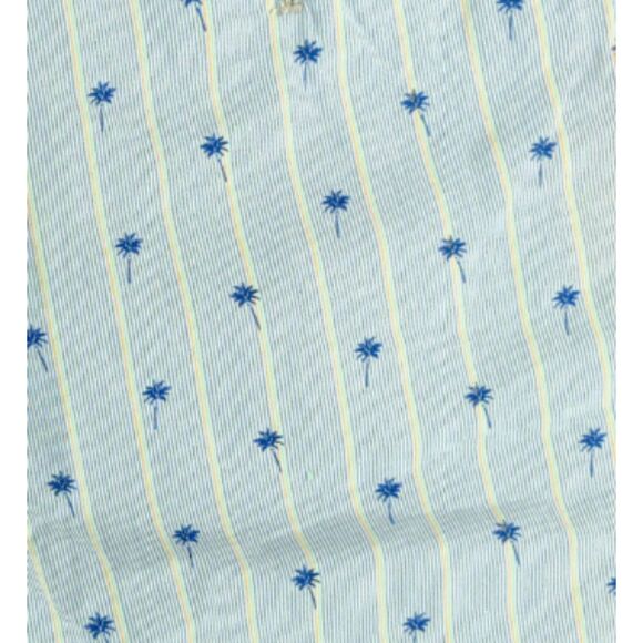 Tommy Bahama Shorts Reversible Blue Madras Plaid Palm Tree 10" Hawaiian Size‎ 34 - Picture 8 of 8